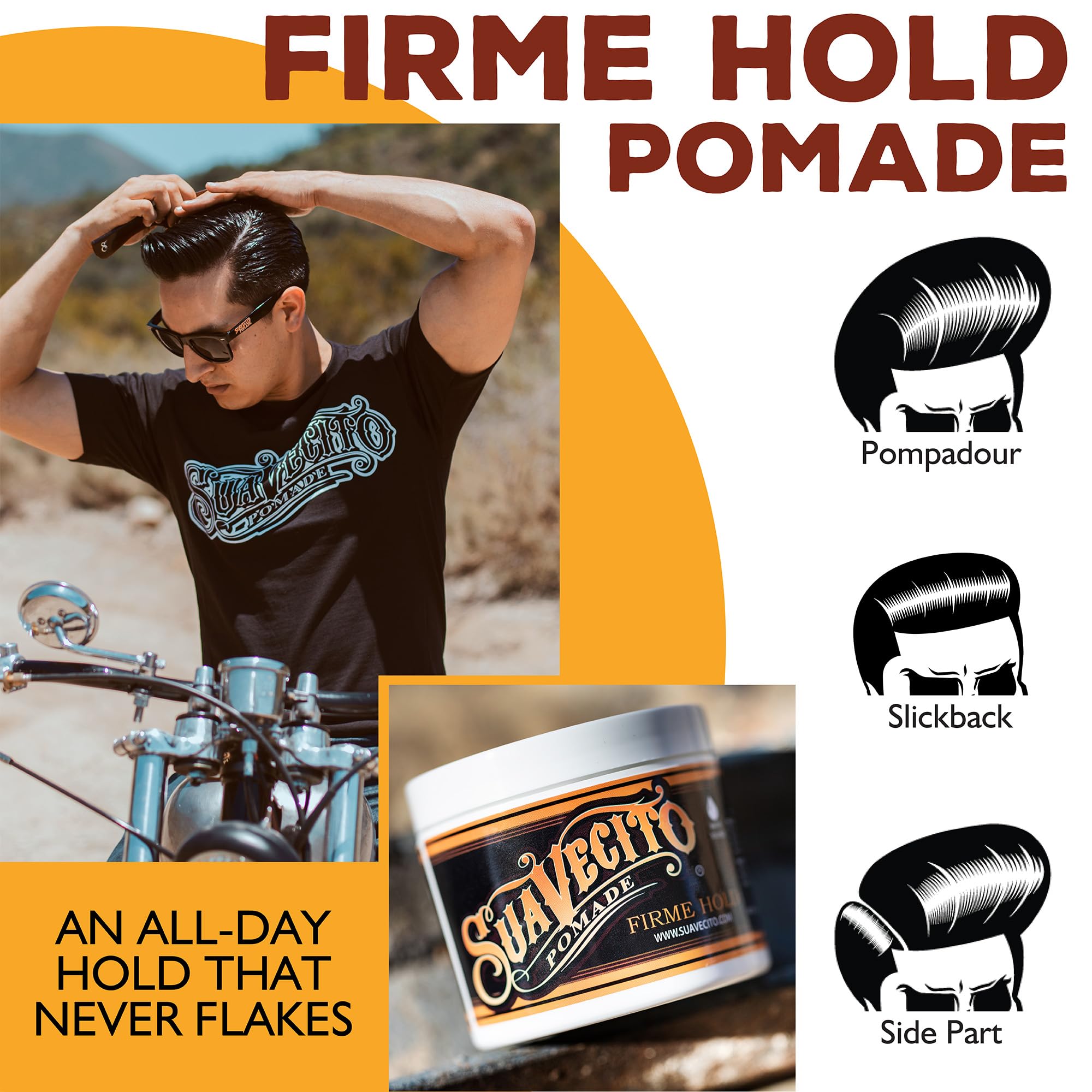 Amazon.com: Suavecito Pomade Firme (Strong) Hold 4 oz, 1 Pack